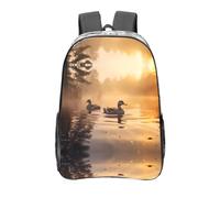 WZYCWB Par de mochilas transparentes con estampado flotante de Mallard Ducks, bolsa de viaje, bolsa de gimnasio ligera y duradera, mochila de viaje o mochila escolar