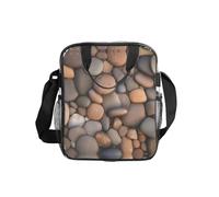 WZYCWB Pebbles in the Beach - Bolso de hombro transparente con cremallera y correa para el hombro para mujeres y hombres, trabajo, compras