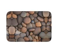 WZYCWB Pebbles in The Beach - Felpudo de invierno lavable, dobladillo de 15.7 x 23.6 pulgadas, tapete de bienvenida absorbente para puerta delantera y trasera