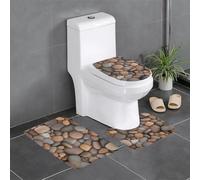 WZYCWB Pebbles in the beach - Juego de alfombrillas antideslizantes para dormitorio, bañera, decoración del hogar, alfombra de felpa