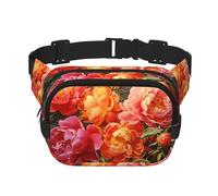 WZYCWB Peonies in Full Bloom - Riñonera deportiva moderna y moderna, bolsa pequeña de viaje ligera