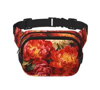 WZYCWB Peony Bush - Riñonera deportiva, moderna y moderna, bolsa pequeña de viaje ligera