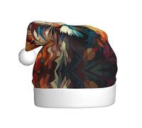WZYCWB Pintura al óleo de un sombrero de Papá Noel con estampado de león, adecuado para fiestas de Navidad, fiestas de Año Nuevo y actuaciones escénicas.