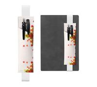 WZYCWB Portalápices de cuero con hojas de arce que caen, soporte ajustable de cuero, perfecto para regalos de Navidad de vuelta a la escuela