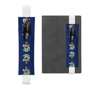 WZYCWB Portalápices de cuero con la bandera del estado de Maine, soporte ajustable de cuero, perfecto para regalos de Navidad de regreso a clases