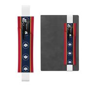 WZYCWB Portalápices de cuero con la bandera del estado de Mississippi, soporte ajustable de cuero, perfecto para regalos de Navidad de vuelta a la escuela