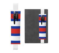 WZYCWB Portalápices de cuero con la bandera rusa, soporte ajustable de cuero, perfecto para regalos de Navidad de vuelta a la escuela