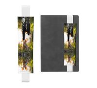 WZYCWB Portalápices de piel con diseño de conejo en la hierba, soporte ajustable de cuero, perfecto para regalos de Navidad de vuelta a la escuela