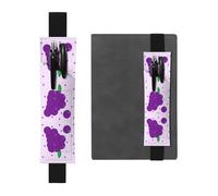 WZYCWB Portalápices de PVC de gran capacidad con diseño de uvas de dibujos animados + bolsa creativa para bolígrafos con banda elástica y diseño antideslizante