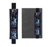 WZYCWB Portalápices de PVC de gran capacidad con estampado de búho nocturno + bolsa creativa para bolígrafos con banda elástica y diseño antideslizante