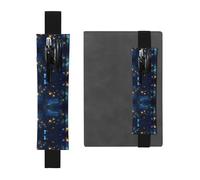 WZYCWB Portalápices de PVC de gran capacidad con estampado nocturno + bolsa creativa para bolígrafos con banda elástica y diseño antideslizante