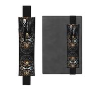 WZYCWB Portalápices de PVC de gran capacidad con impresión de engranajes de maquinaria grande + bolsa creativa para bolígrafos con banda elástica y diseño antideslizante
