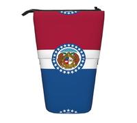 WZYCWB Portalápices retráctil impreso con la bandera del estado de Missouri, adecuado para su uso como una simple bolsa de cosméticos, cartera, etc.