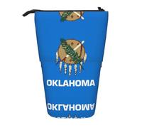WZYCWB Portalápices retráctil impreso con la bandera del estado de Oklahoma, adecuado para usar como una simple bolsa de cosméticos, cartera, etc.