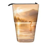 WZYCWB Portalápices retráctil impreso Swan in The Lake para uso en dormitorio u oficina.