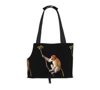 WZYCWB Proboscis Monkey - Bolsa de viaje ligera para gatos y bolsa de hombro transpirable para perros pequeños para una fácil portabilidad