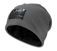 WZYCWB Rainy Night - Gorra de esquí cálida negra con estampado de rosas negras, capucha gruesa con forro polar, gorra de punto elástico, Gris, talla única