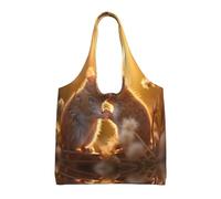 WZYCWB Rats in Love - Bolsa de lona estampada de un solo hombro, bolsa de compras de comestibles, bolsa de lona de uso diario