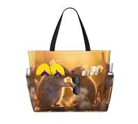 WZYCWB Rats in Love - Bolsa de viaje de playa estampada para natación y fitness, compras en supermercados, vacaciones junto al mar