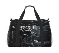 WZYCWB Red Bird Head - Bolsa de viaje de mano, bolsa de fin de semana, bolsa de yoga adecuada para fitness y otros escenarios, Noche lluviosa rosa negra, Talla única