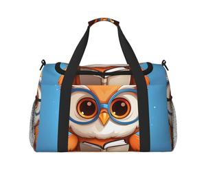 WZYCWB Red Bird Head - Bolsa de viaje de mano, bolsa de fin de semana, bolsa de yoga adecuada para fitness y otros escenarios, Búho de lectura, Talla única