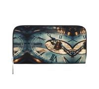 WZYCWB Relojes Cartera impresa con cremallera perfecta para viajes, negocios y uso diario. Capacidad para teléfonos celulares y dinero en efectivo.