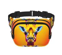 WZYCWB Riñonera deportiva con cabeza de jirafa neón, bolsa cruzada moderna y moderna, bolsa pequeña de viaje ligera