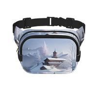 WZYCWB Riñonera deportiva de paisaje de invierno, bolsa cruzada moderna y de moda, bolsa pequeña de viaje ligera