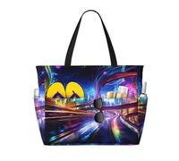 WZYCWB Roads of the Future - Bolsa de viaje de playa impresa para natación y fitness, compras en supermercados, vacaciones junto al mar