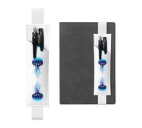 WZYCWB Robo-Jellyfish Pulse - Marcapáginas ajustable para diario, soporte de cuero para bolígrafos, perfecto para regalo de Navidad de regreso a clases, soporte de cuero para bolígrafos