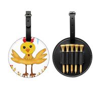 WZYCWB Rooster in The Square - Bolsa de almacenamiento para camisetas de golf, diseño de hebilla portátil para colgar, Black, Talla única, Maleta