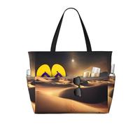 WZYCWB Sahara Desert - Bolsa de viaje de playa estampada para natación y fitness, compras en supermercados, vacaciones junto al mar