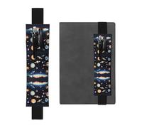 WZYCWB Saturn Jupiter Earth - Portalápices de PVC de gran capacidad impreso + bolsa creativa para bolígrafos con banda elástica y diseño antideslizante