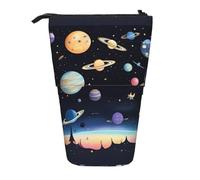 WZYCWB Saturn Jupiter Earth - Portalápices retráctil impreso para dormitorio u oficina.