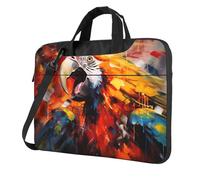 WZYCWB Screaming Parrot - Maletín cruzado para laptop, adecuado para uso diario en la oficina y viajes de negocios, Black, 14 inch