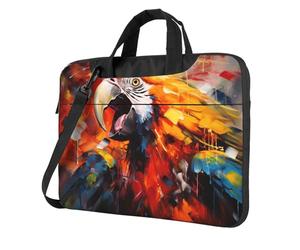 WZYCWB Screaming Parrot - Maletín cruzado para laptop, adecuado para uso diario en la oficina y viajes de negocios, Black, 15.6 inch