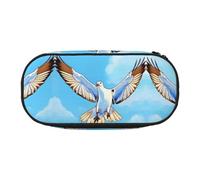 WZYCWB Seagulls in Flight - Estuche para lápices de gran capacidad, caja de almacenamiento multifuncional, portátil y duradero, para suministros de oficina y escuela, Black, Talla única, Estuche de