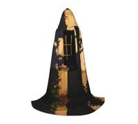 WZYCWB Shadow of the Old House - Capa con capucha estampada, disfraz de cosplay, accesorio de fiesta de anime de Halloween, talla S