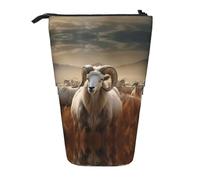 WZYCWB Sheep in The Grasslands - Contenedor de almacenamiento retráctil para bolígrafos, brochas de maquillaje o bolsas con cordón para monedas.