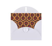 WZYCWB Shining Overlook - Tarjeta navideña de papel nacarado blanco con sobre, adecuada para deseos de cumpleaños, bodas, felicitaciones y condolencias.