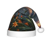 WZYCWB Sombrero de fiesta de Navidad con diseño de flor de ensueño de lirio salvaje, regalo de actividad de clase infantil, accesorio de decoración de vacaciones de Navidad
