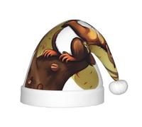 WZYCWB Sombrero de fiesta de Navidad con estampado de ardilla que come nueces, regalo de actividad de clase infantil, accesorio de decoración de vacaciones de Navidad