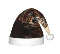 WZYCWB Sombrero de fiesta de Navidad con estampado de puma valiente, regalo de actividad para clase infantil, accesorio de decoración de vacaciones de Navidad