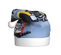 WZYCWB Sombrero de Papá Noel avanzado de felpa para motos de nieve, sombrero de Papá Noel de 15.7 pulgadas de alto, sombrero de Papá Noel de Año Nuevo para adultos, sombrero decorativo unisex