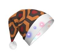 WZYCWB Sombrero de Papá Noel con patrón de mirada brillante | Sombrero de felpa brillante para Navidad, Año Nuevo y eventos de fiesta