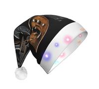 WZYCWB Sombrero de Papá Noel con patrones de texto de actitud, sombrero de felpa brillante para Navidad, Año Nuevo y eventos de fiesta