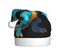 WZYCWB Sombrero de Papá Noel impreso con diseño de dragón de datos, adecuado para fiestas de Navidad, fiestas de Año Nuevo y actuaciones escénicas.