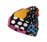 WZYCWB Sombrero de punto sin ala con estampado de lunares de cebra, versátil y cómodo para viajes diarios y viajes, color negro