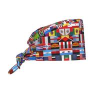 WZYCWB Sombrero de trabajo con varios patrones de banderas, tela súper absorbente del sudor y de secado rápido + diseño ajustable, color negro