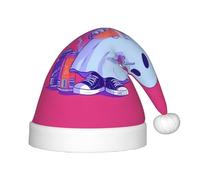 WZYCWB Sombreros de Navidad impresos con fantasma bebiendo una bebida para niños, bonitos sombreros puntiagudos, decoraciones de fiesta de Navidad y regalos para reuniones familiares